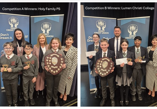 Congratulations to Derry Credit Union's winners of the local stage of the Schools Quiz!