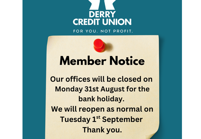 August Bank Holiday Closure
